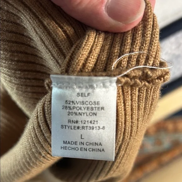 Ellison Tan Cowl Neck Sweater - Picture 6 of 7